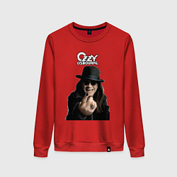Свитшот хлопковый женский Ozzy Osbourne fist, цвет: красный