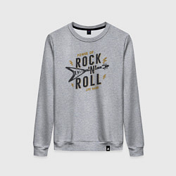Свитшот хлопковый женский Power of rock n roll, цвет: меланж