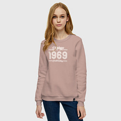 Свитшот хлопковый женский Лимитированный выпуск 1969, цвет: пыльно-розовый — фото 2
