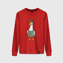 Женский свитшот Гусь воин