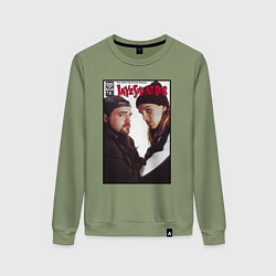 Свитшот хлопковый женский Jay and Silent Bob, цвет: авокадо