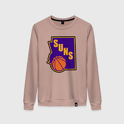 Свитшот хлопковый женский Suns ball, цвет: пыльно-розовый
