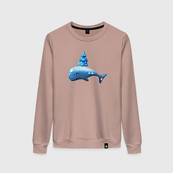 Женский свитшот Кит и елка