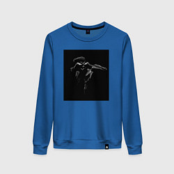 Свитшот хлопковый женский Xo weeknd, цвет: синий