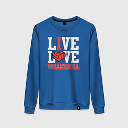 Женский свитшот Жить и любить волейбол