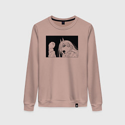 Женский свитшот Пауэр аниме человек бензопила