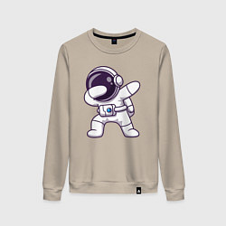 Свитшот хлопковый женский Космонавт dab, цвет: миндальный
