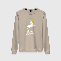 Женский свитшот Unicorn christmas