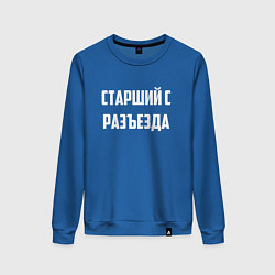 Свитшот хлопковый женский Старший с разъезда, цвет: синий