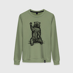 Женский свитшот Медведь приветливый