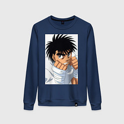 Свитшот хлопковый женский Иппо Боксер, цвет: тёмно-синий