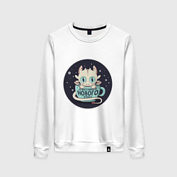 Женский свитшот Дракон в чашке