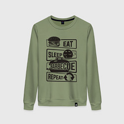 Женский свитшот Есть спать барбекю