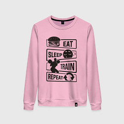 Женский свитшот Есть спать тренироваться