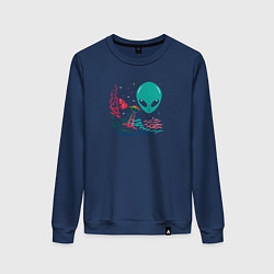 Женский свитшот Нло и инопланетянин