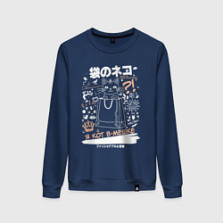 Женский свитшот MoMo - кот в мешке темный