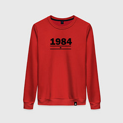 Свитшот хлопковый женский 1984 со звездой, цвет: красный