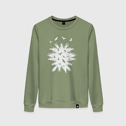 Женский свитшот Птицы в лесу