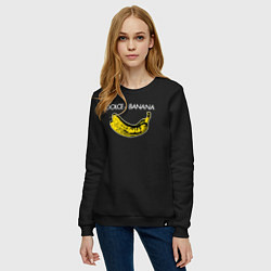 Свитшот хлопковый женский Dolce Banana, цвет: черный — фото 2