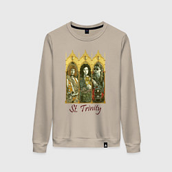 Свитшот хлопковый женский St trinity, цвет: миндальный