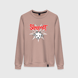 Свитшот хлопковый женский Sleepnot, цвет: пыльно-розовый