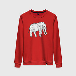 Свитшот хлопковый женский Elephant, цвет: красный