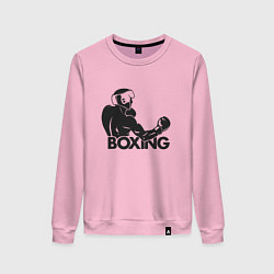 Свитшот хлопковый женский Бокс хук, цвет: светло-розовый
