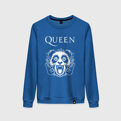 Свитшот хлопковый женский Queen rock panda, цвет: синий