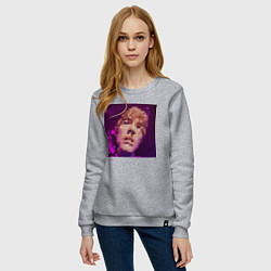 Свитшот хлопковый женский Ловв 66, цвет: меланж — фото 2