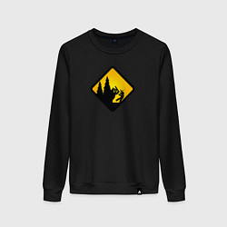 Женский свитшот Знаки опасности: Безумные медведи