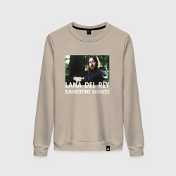 Свитшот хлопковый женский Егор Летов х Лана Дел Рэй, цвет: миндальный