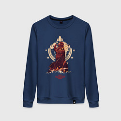 Свитшот хлопковый женский Helldivers 2: Paratroopers Symbol, цвет: тёмно-синий