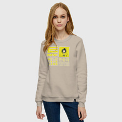 Свитшот хлопковый женский Поднятие уровня в одиночку Хан Сон-И, цвет: миндальный — фото 2