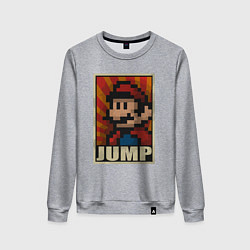 Свитшот хлопковый женский Jump Mario, цвет: меланж