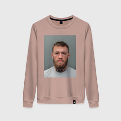 Свитшот хлопковый женский Conor McGregor magshot, цвет: пыльно-розовый