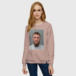 Свитшот хлопковый женский Conor McGregor magshot, цвет: пыльно-розовый — фото 2