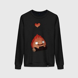 Женский свитшот Кальцифер сердце