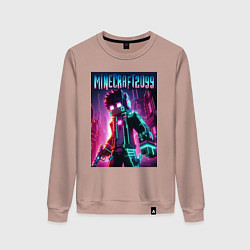 Женский свитшот Minecraft - ai art fantasy neon