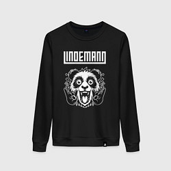 Свитшот хлопковый женский Lindemann rock panda, цвет: черный
