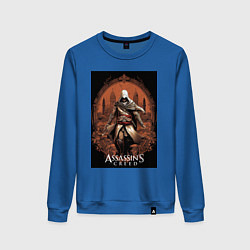 Свитшот хлопковый женский Assassins creed древний Рим, цвет: синий