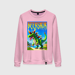 Женский свитшот Пивозавр - мем нейросеть Майнкрафт