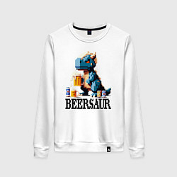 Женский свитшот Пивозавр - пиксель арт нейросеть