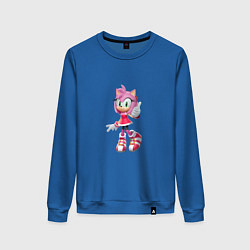 Свитшот хлопковый женский Соник Эми, цвет: синий