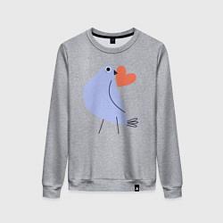 Женский свитшот Голубь с сердечком