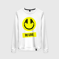 Свитшот хлопковый женский Dj live, цвет: белый