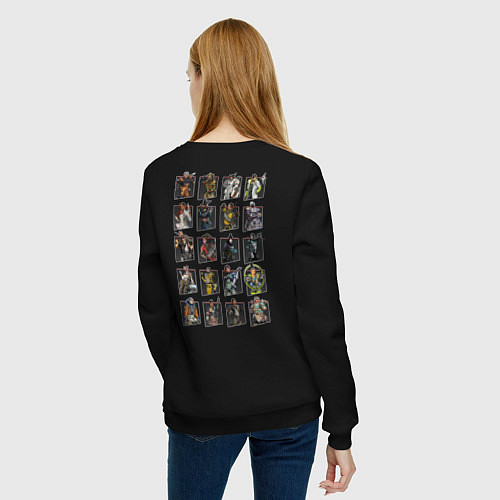 Женский свитшот Апекс легенд - все герои / Черный – фото 4