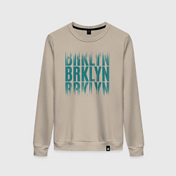 Свитшот хлопковый женский Brklyn, цвет: миндальный