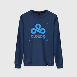 Свитшот хлопковый женский Cloud9 - tecnic blue, цвет: тёмно-синий