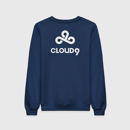 Женский свитшот Cloud9 - white logo / Тёмно-синий – фото 2