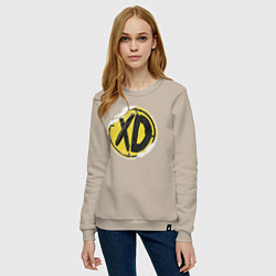 Свитшот хлопковый женский Xdefiant sticker, цвет: миндальный — фото 2
